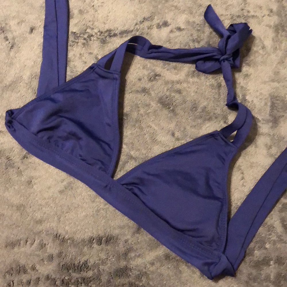 Navy bikini top. Size S